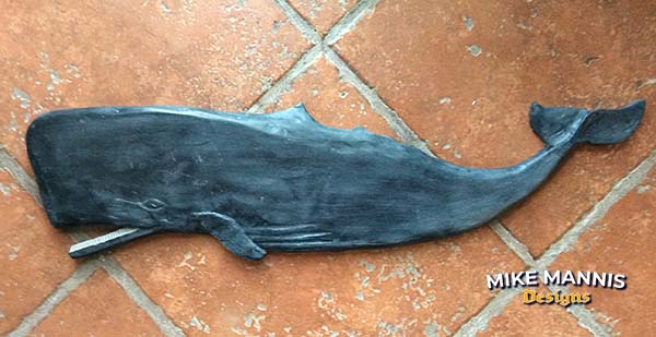 Wood carved Sperm whale 
